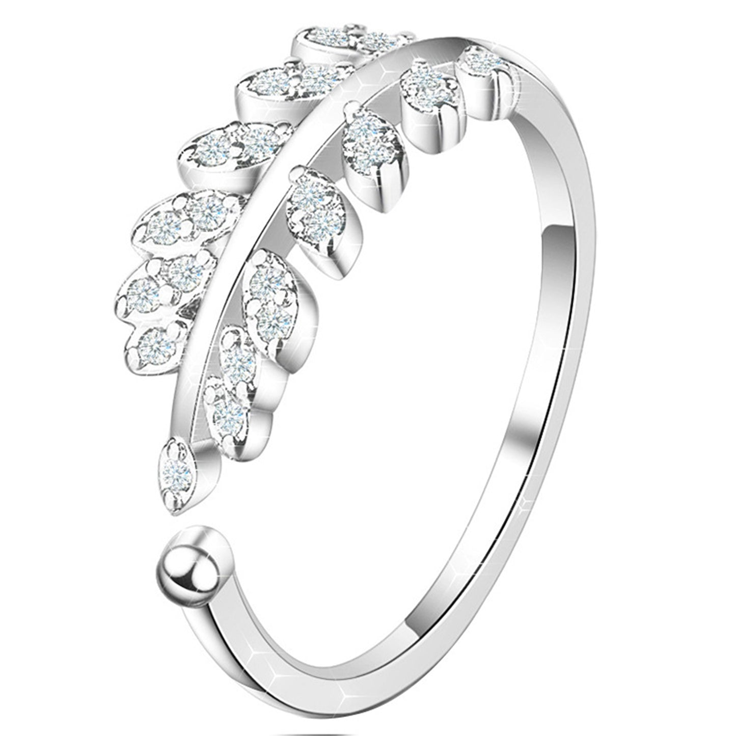 Alloy Crystal Gold Plated Multi-Layered Adjustable Ring - Quaworth
