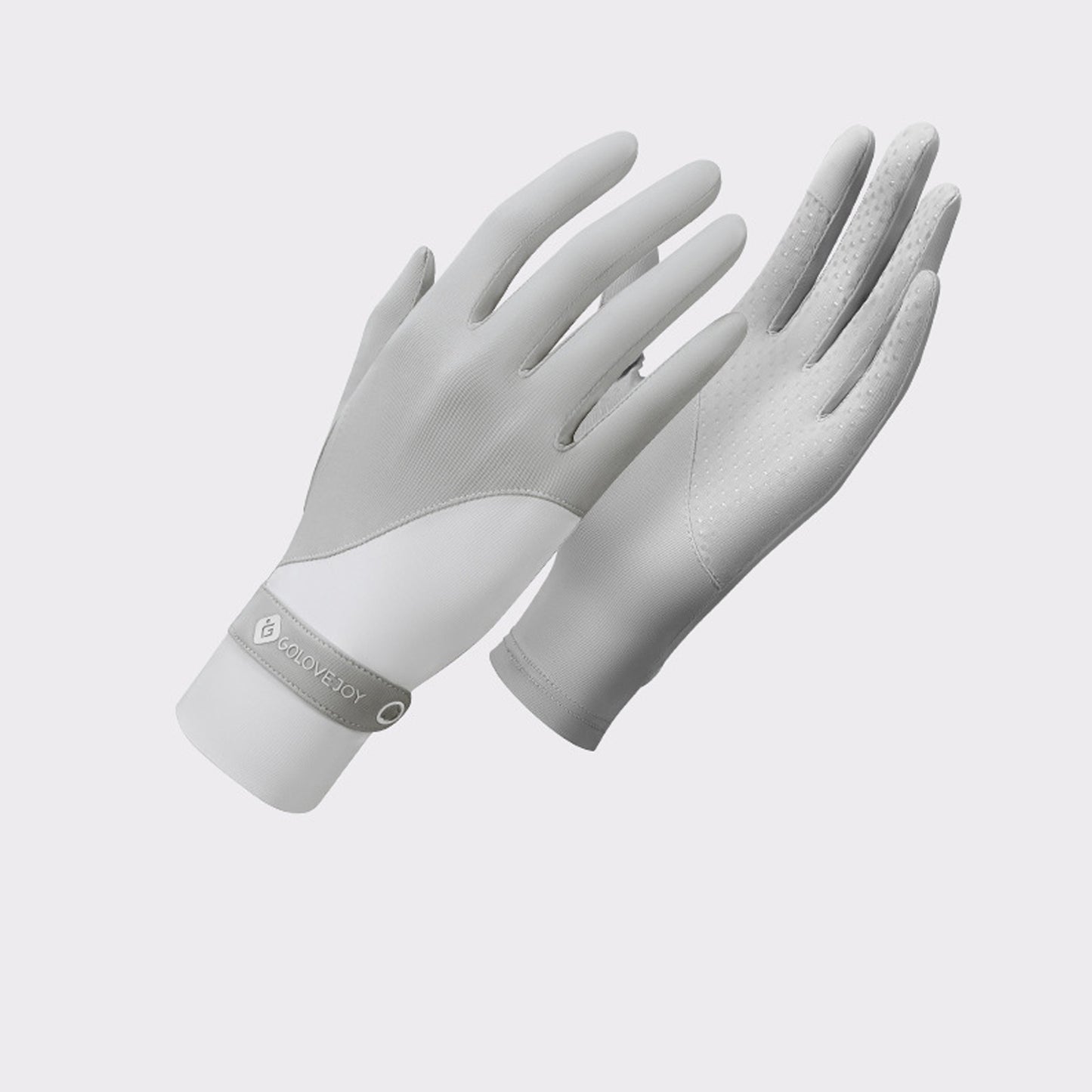 Split Color Sunscreen Silicon Nonslip Touchscreen Ice Silk Wrist Band Wrist Gloves - Quaworth