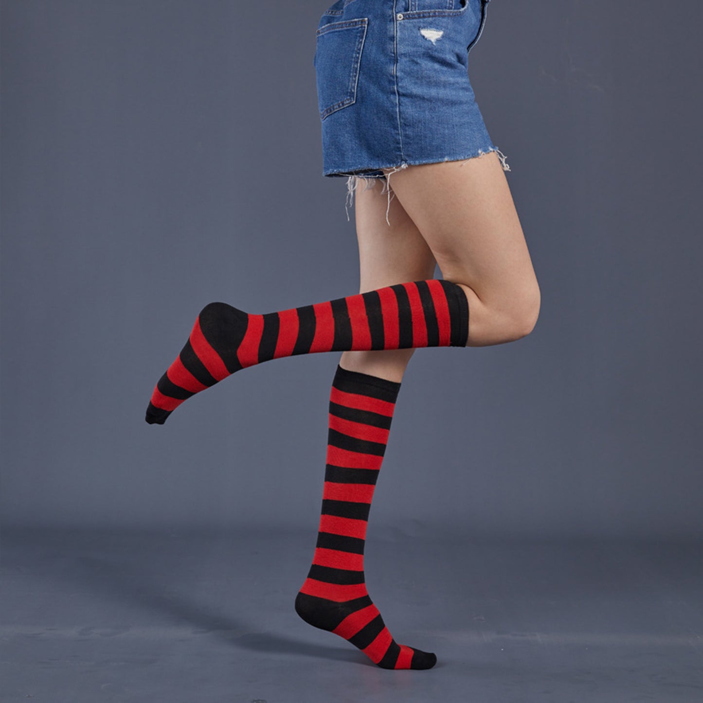 Three Bar Stripe Medium Tube Stocking - Quaworth