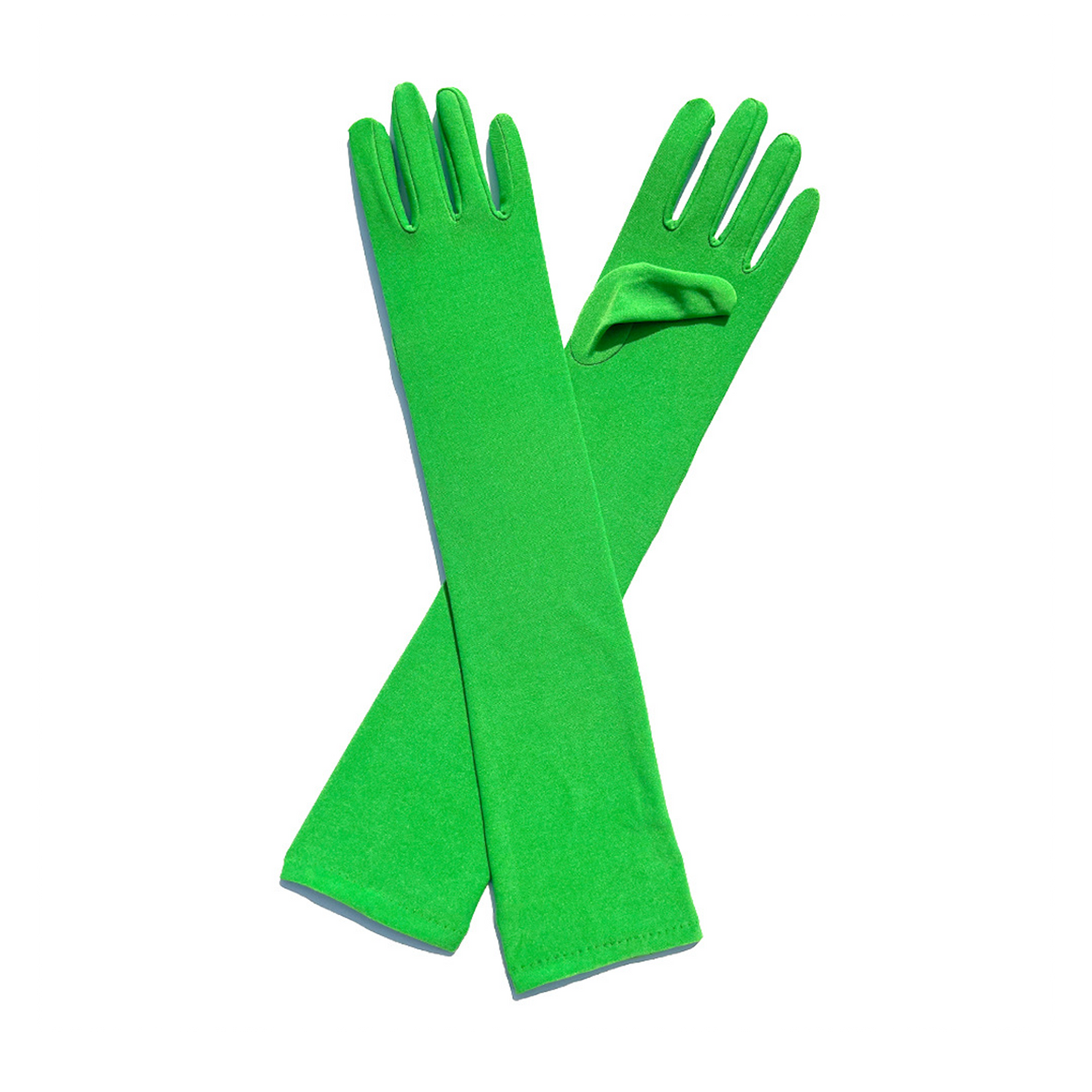 Milk Silk Solid Color Over Elbow Gloves - Quaworth