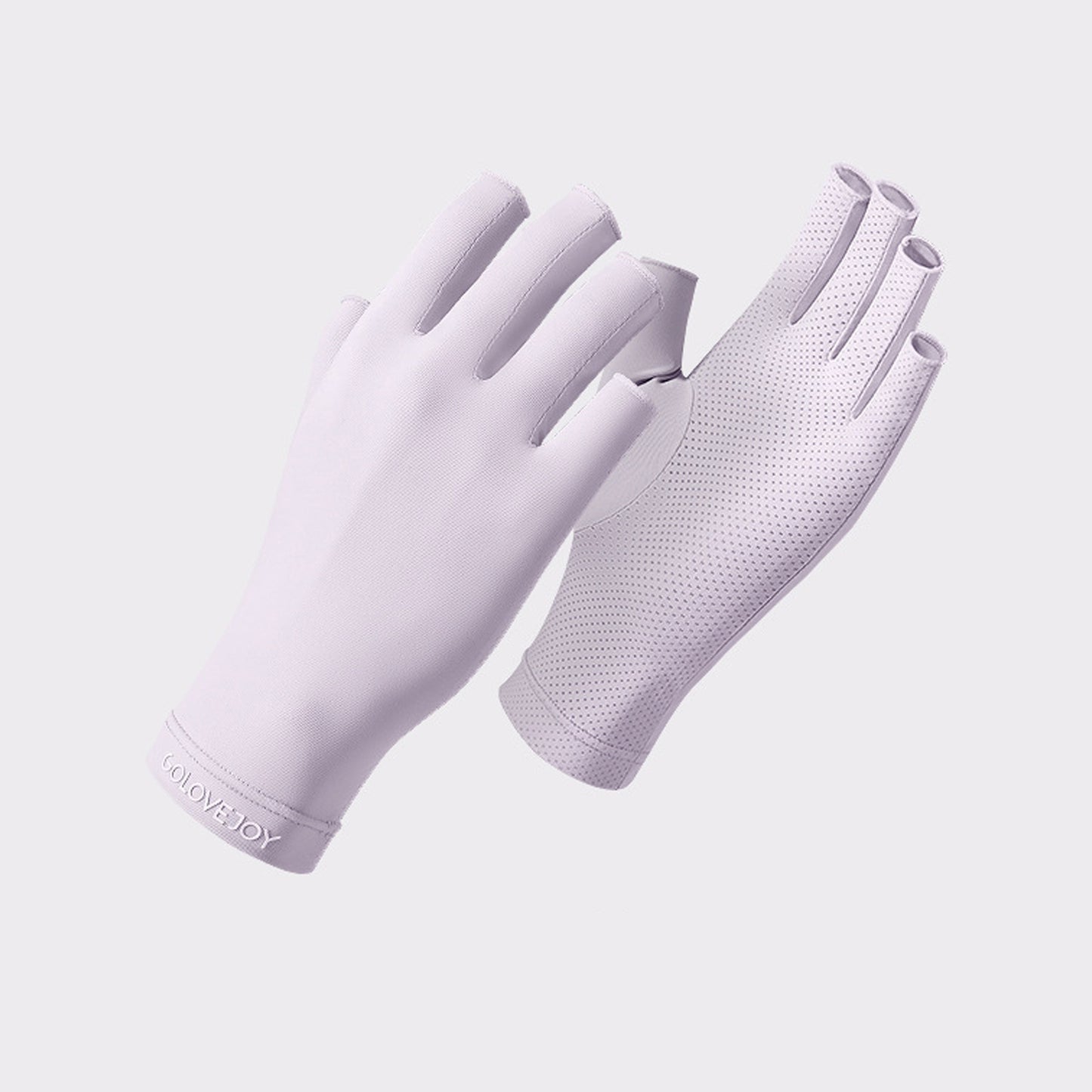 Solid Color Ice Silk Fingerless Manicure Skincare Wrist Gloves - Quaworth