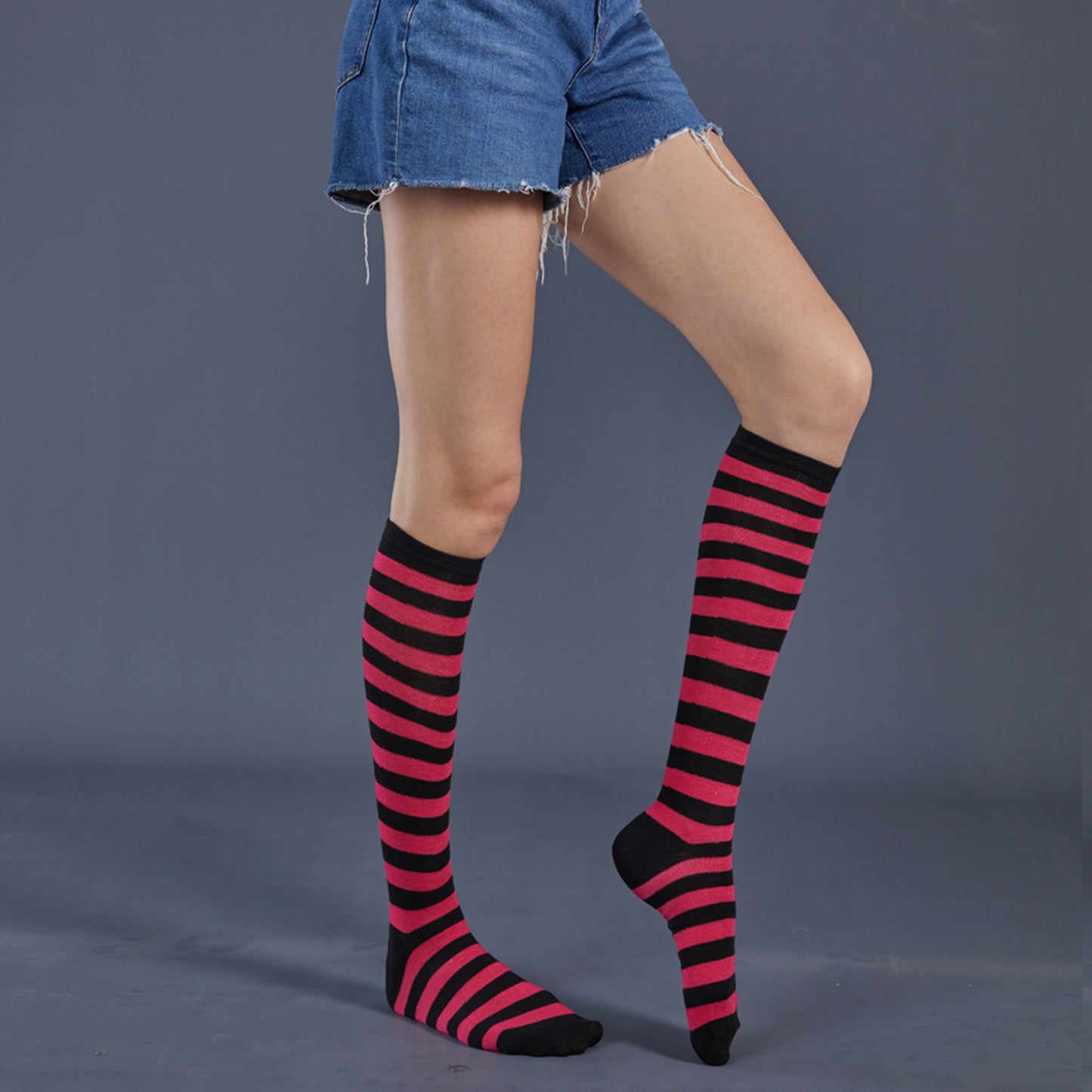 Three Bar Stripe Medium Tube Stocking - Quaworth