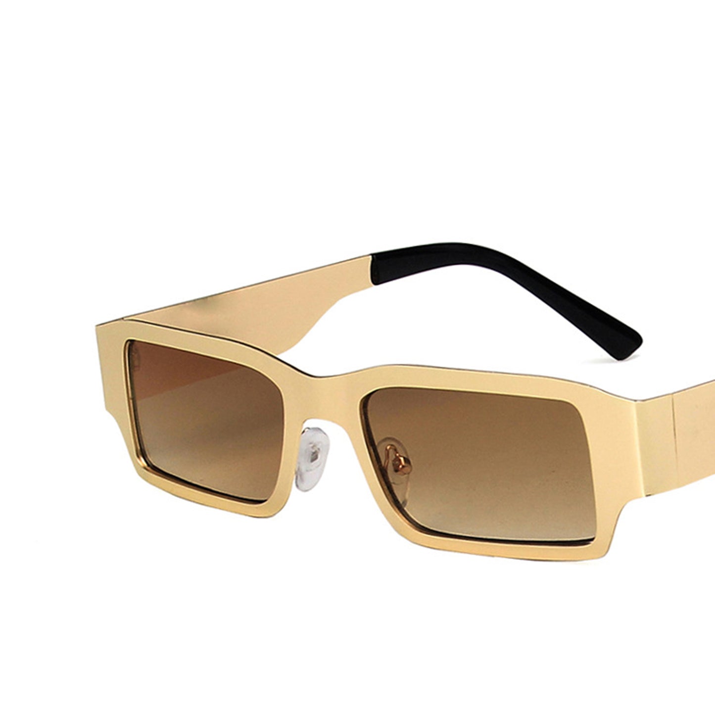 Metal Square Thick Full Frame Sunglasses - Quaworth