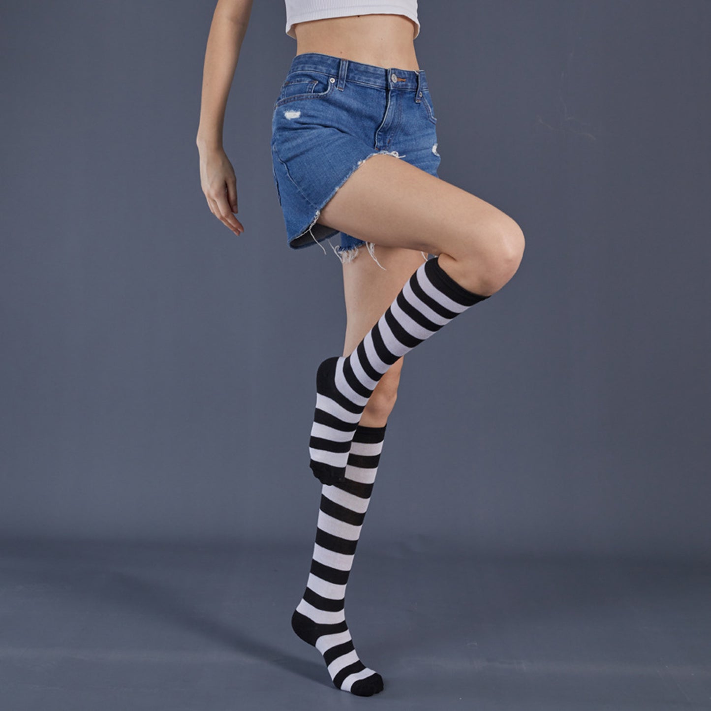 Three Bar Stripe Medium Tube Stocking - Quaworth