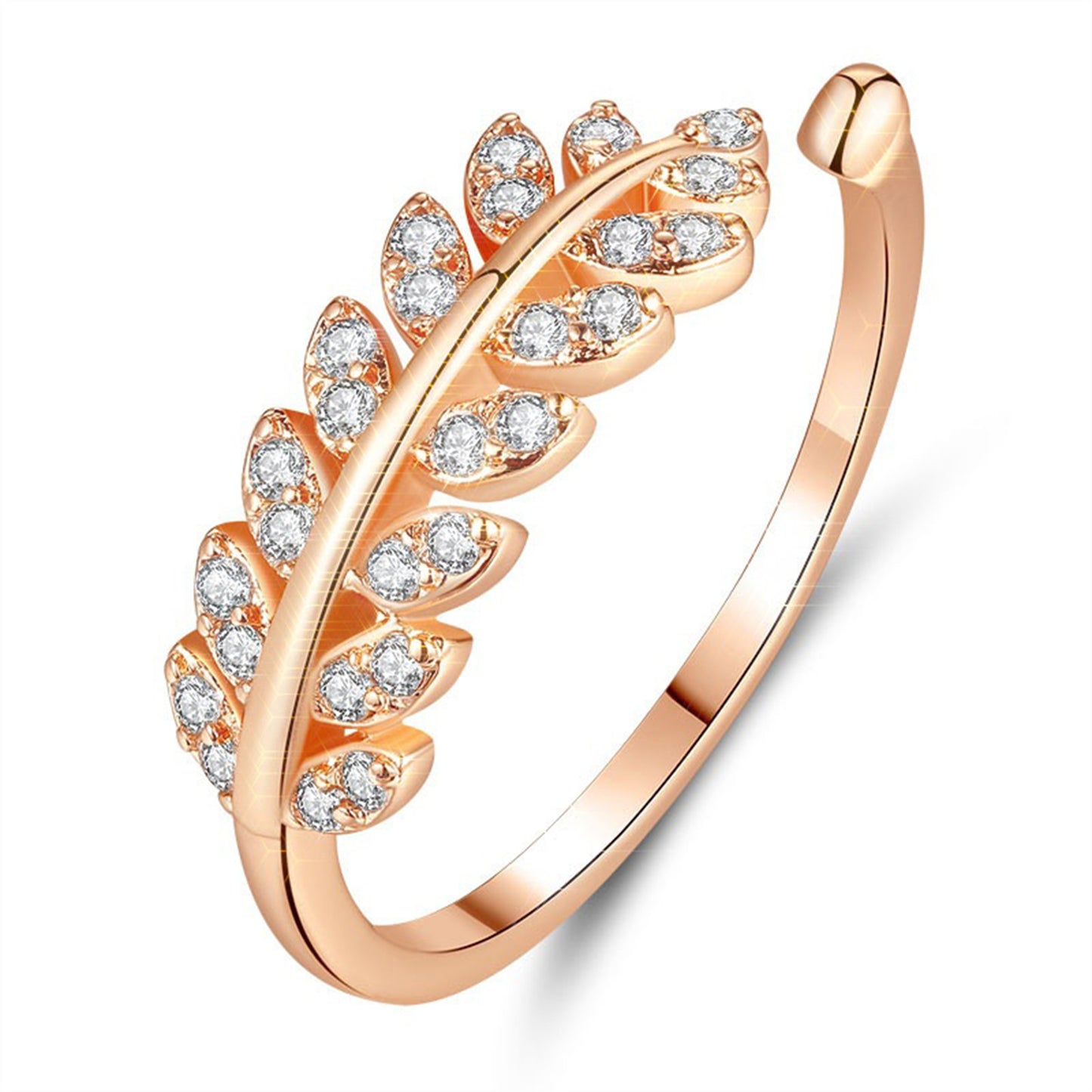 Alloy Crystal Gold Plated Multi-Layered Adjustable Ring - Quaworth