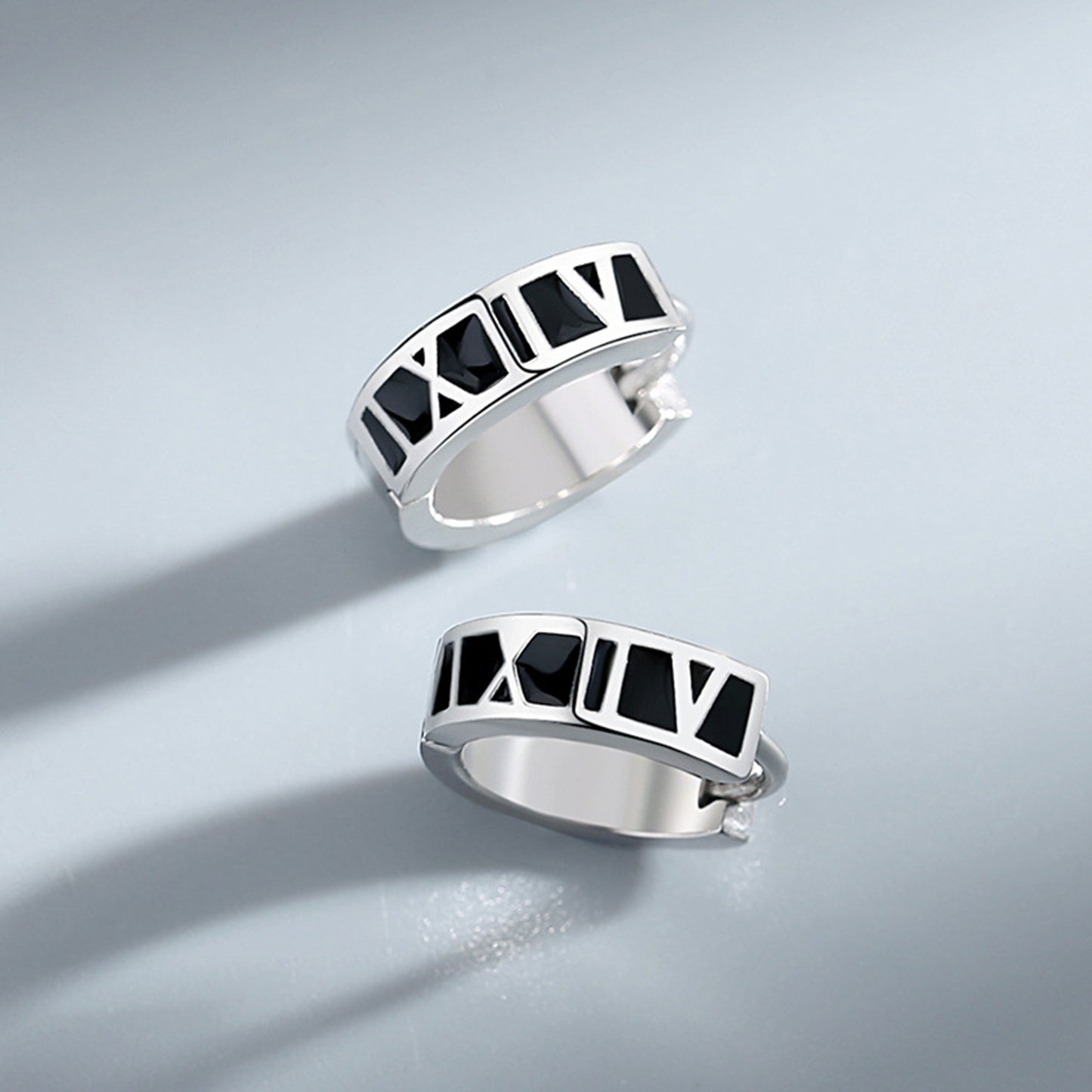 Sterling Silver Roman Numeral Earrings - Quaworth