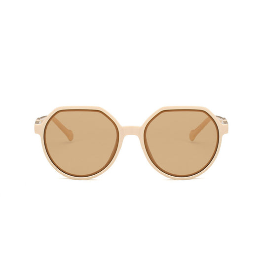 Round Flat Top Frame Sunglasses - Quaworth