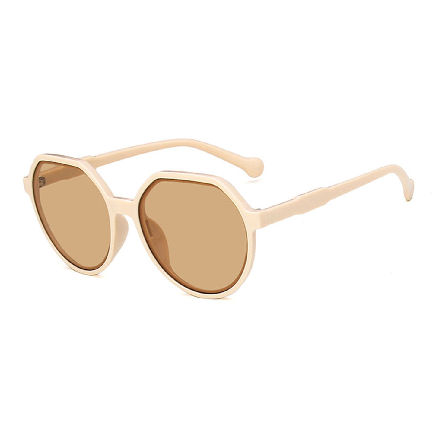 Round Flat Top Frame Sunglasses - Quaworth