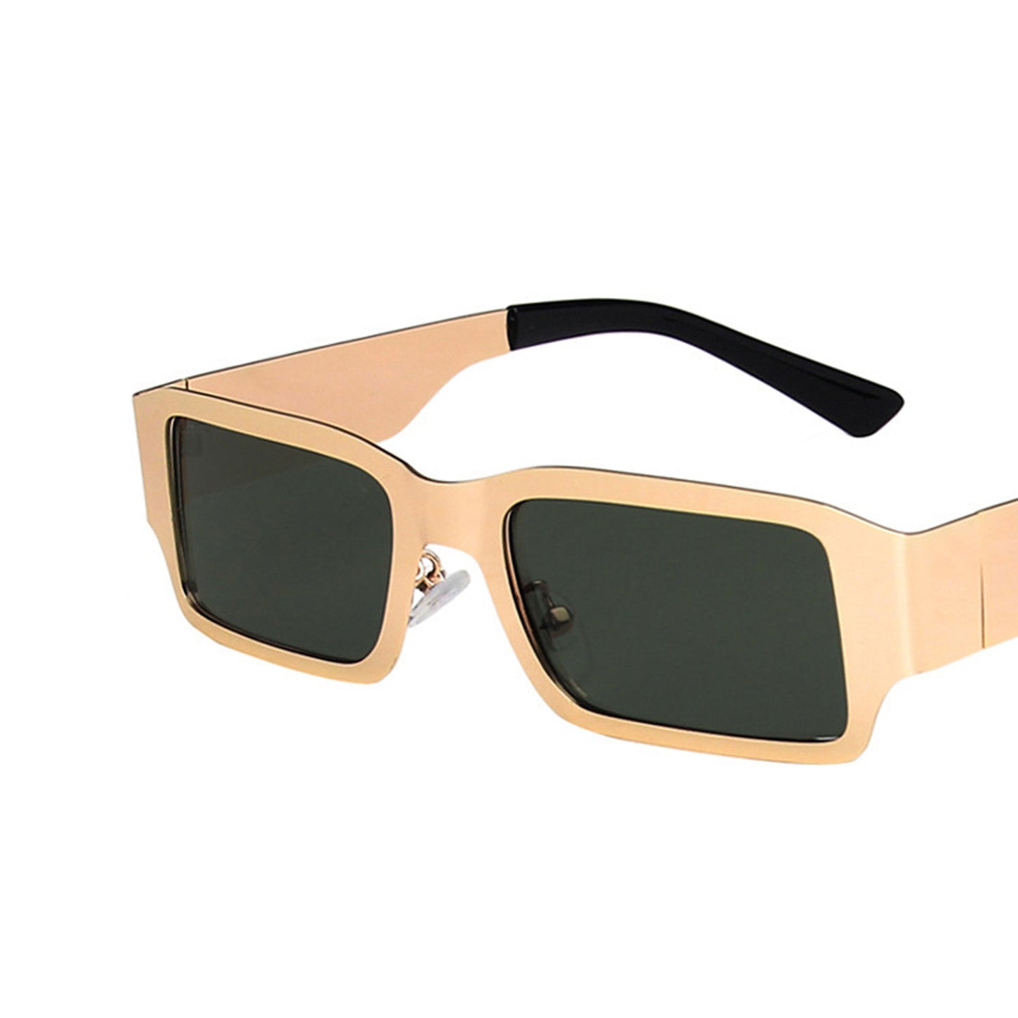 Metal Square Thick Full Frame Sunglasses - Quaworth