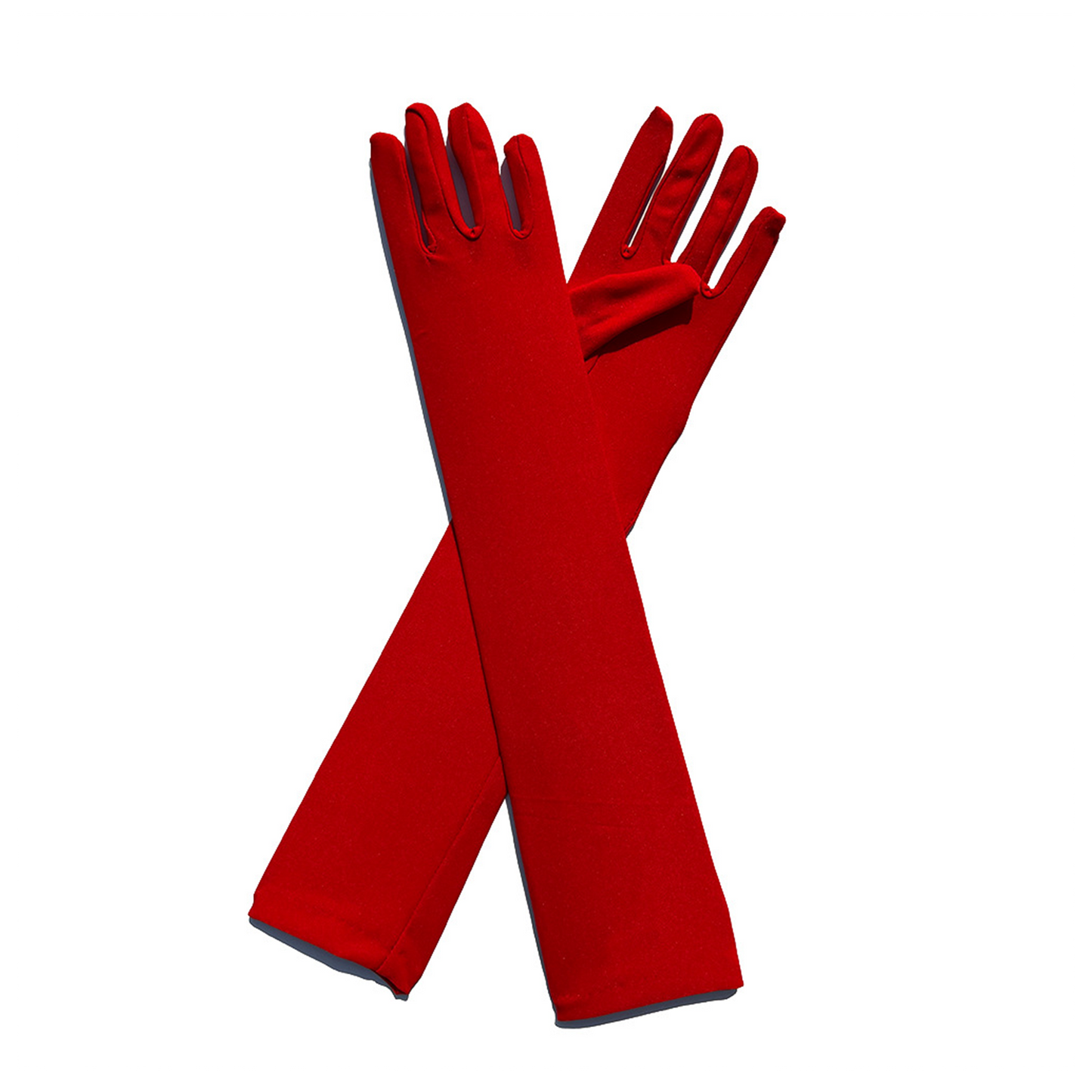 Milk Silk Solid Color Over Elbow Gloves - Quaworth