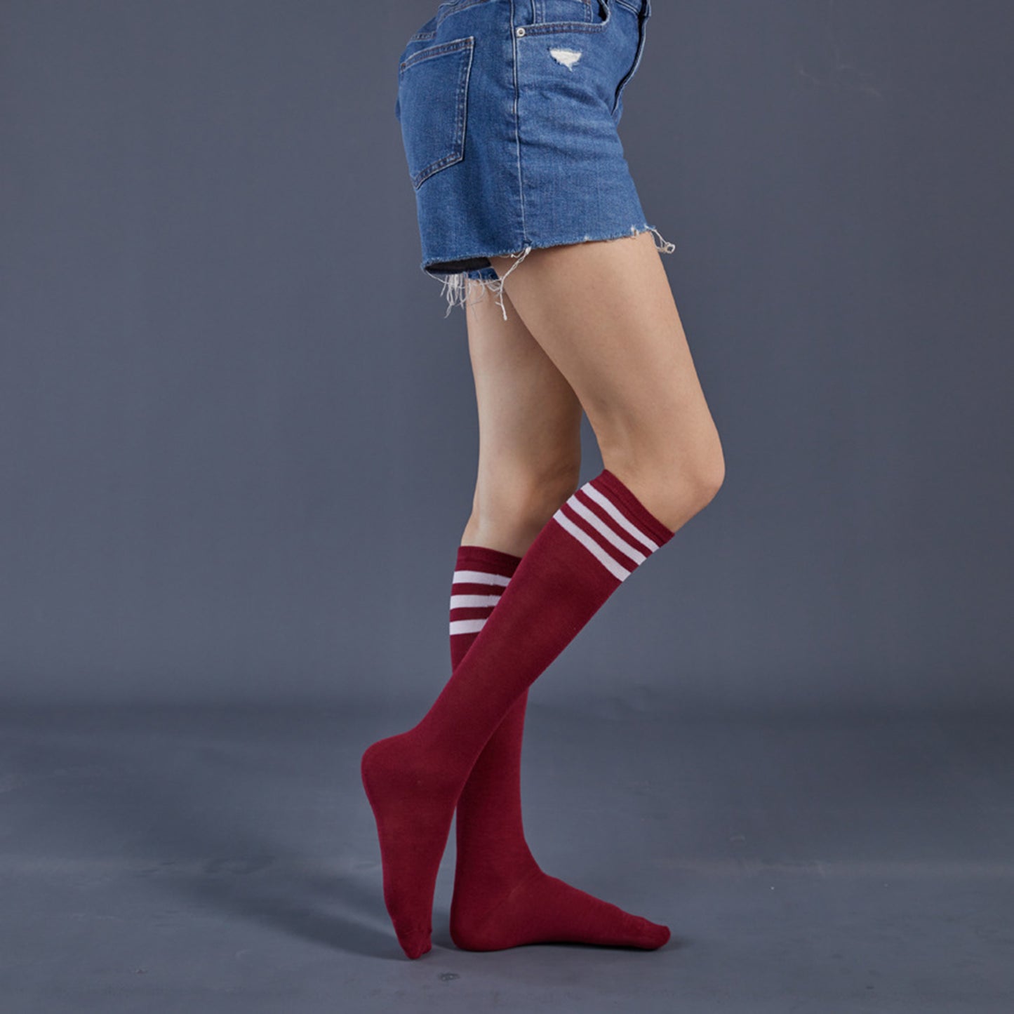 Three Bar Stripe Medium Tube Stocking - Quaworth