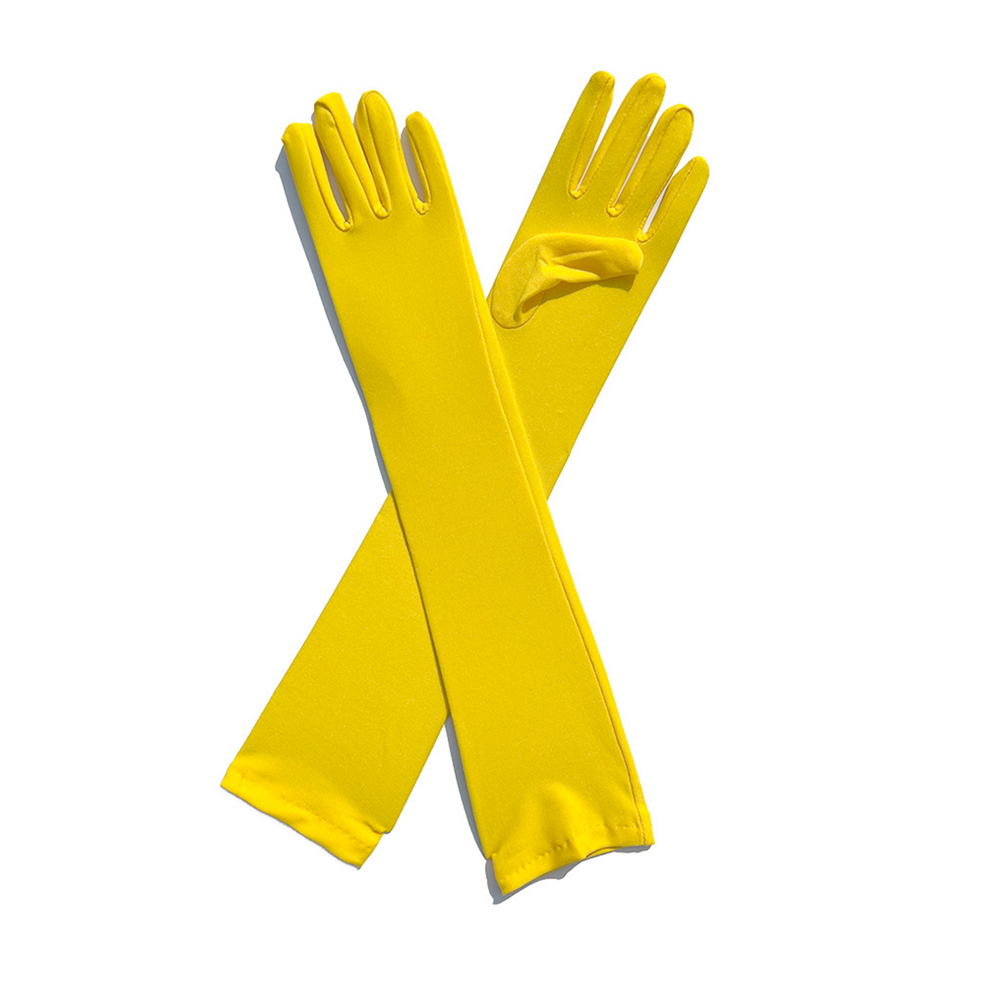 Milk Silk Solid Color Over Elbow Gloves - Quaworth