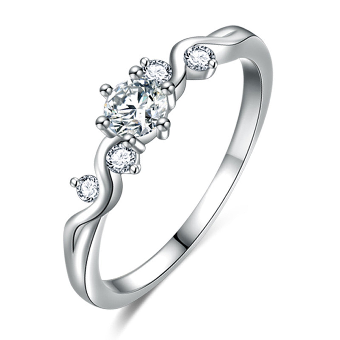 Alloy Crystal Gold Plated Multi-Layered Adjustable Ring - Quaworth