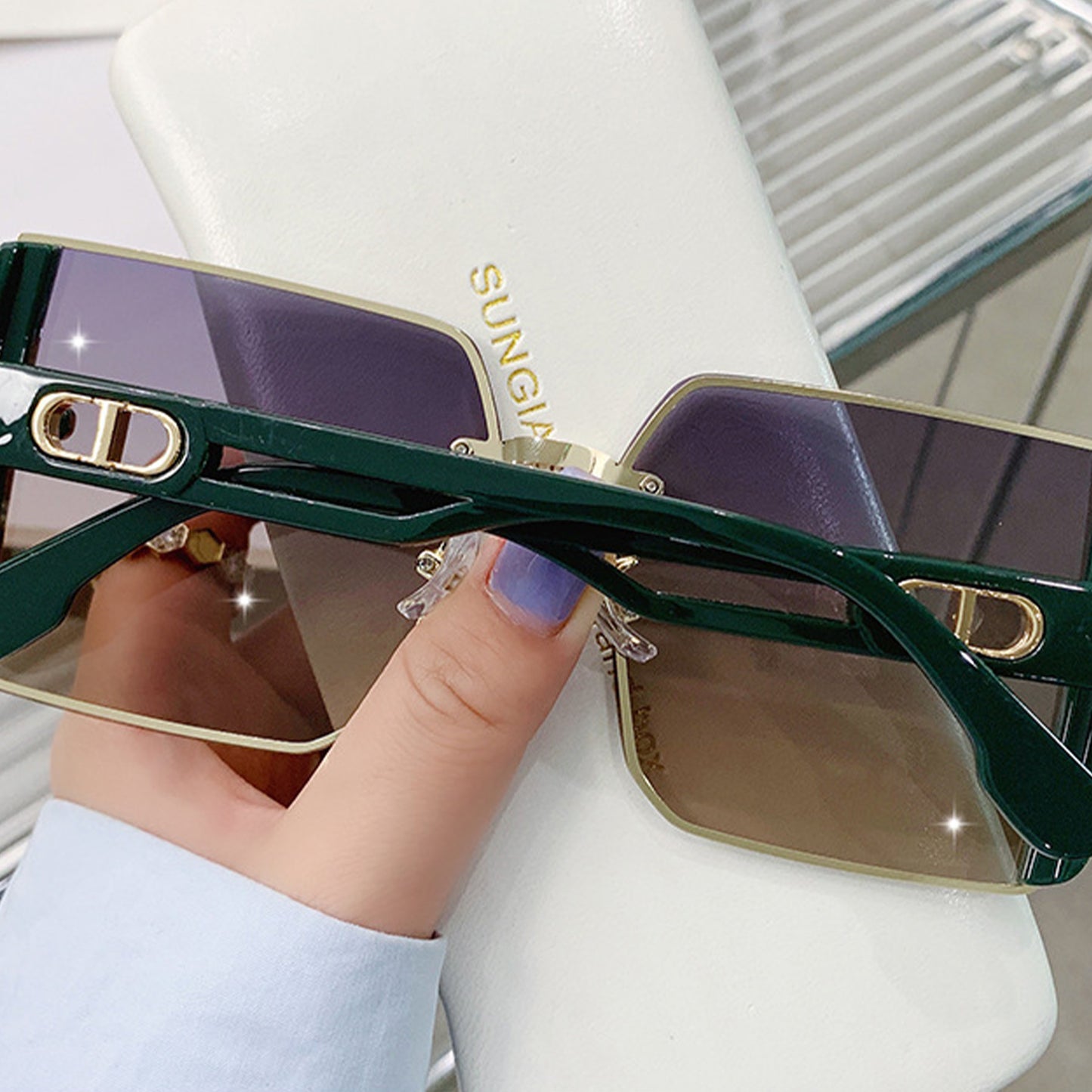 Square Frame Polarized Sunglasses - Quaworth