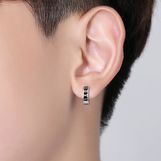 Sterling Silver Roman Numeral Earrings - Quaworth