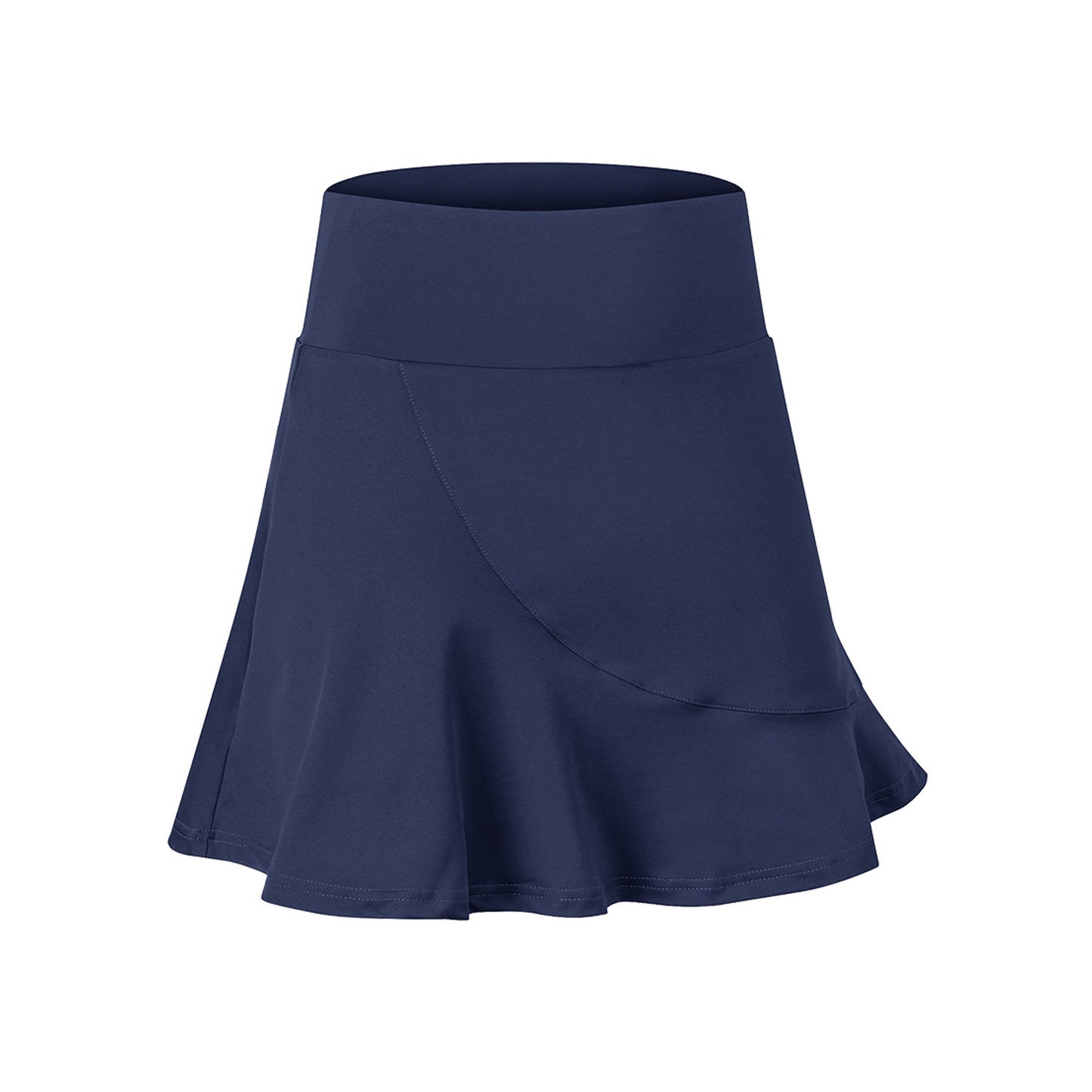Solid Color High Rise Inner Pocket Sport Skort - Quaworth