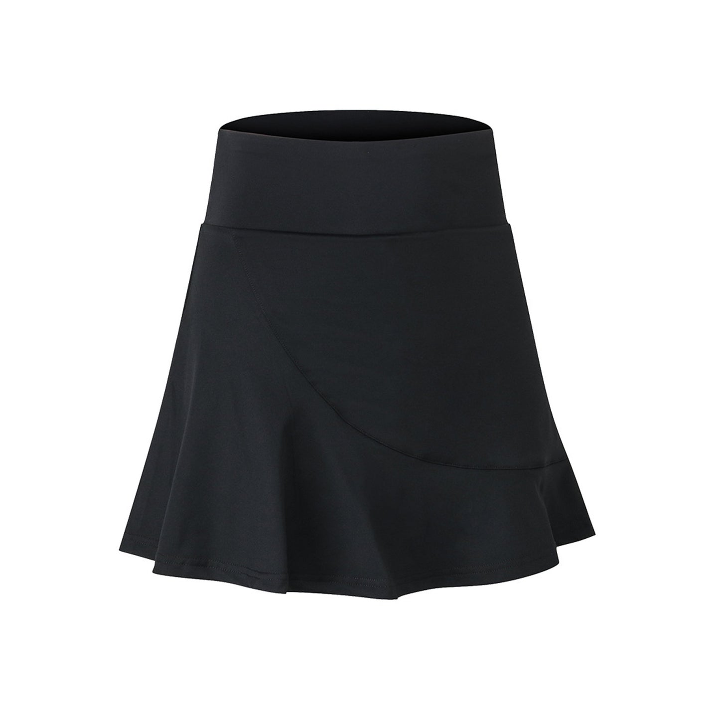 Solid Color High Rise Inner Pocket Sport Skort - Quaworth