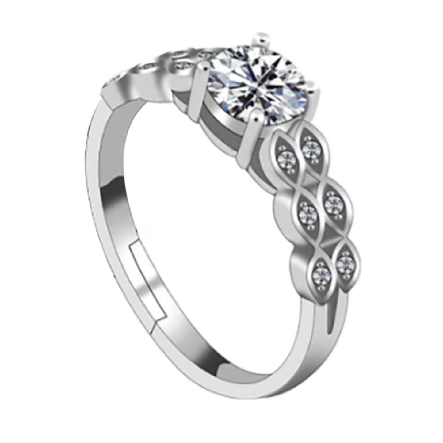 Alloy Crystal Gold Plated Multi-Layered Adjustable Ring - Quaworth