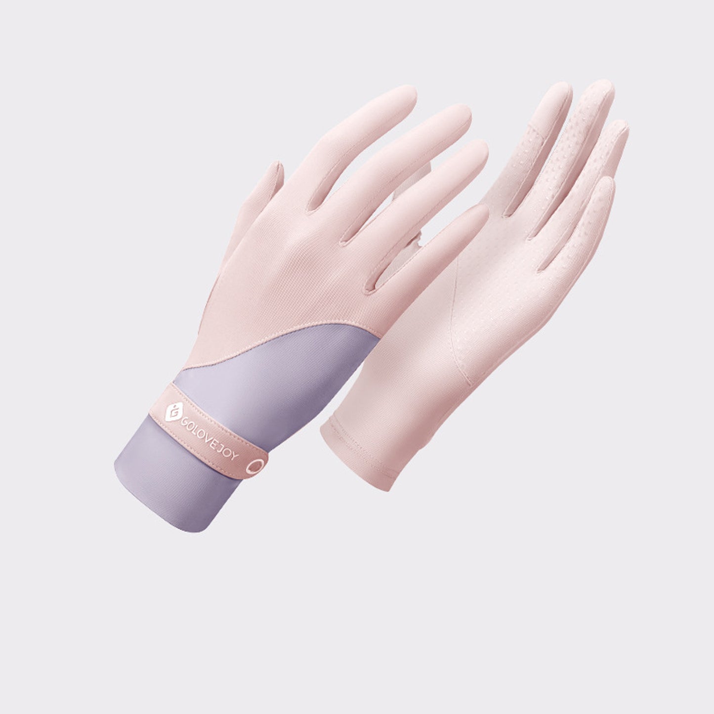 Split Color Sunscreen Silicon Nonslip Touchscreen Ice Silk Wrist Band Wrist Gloves - Quaworth
