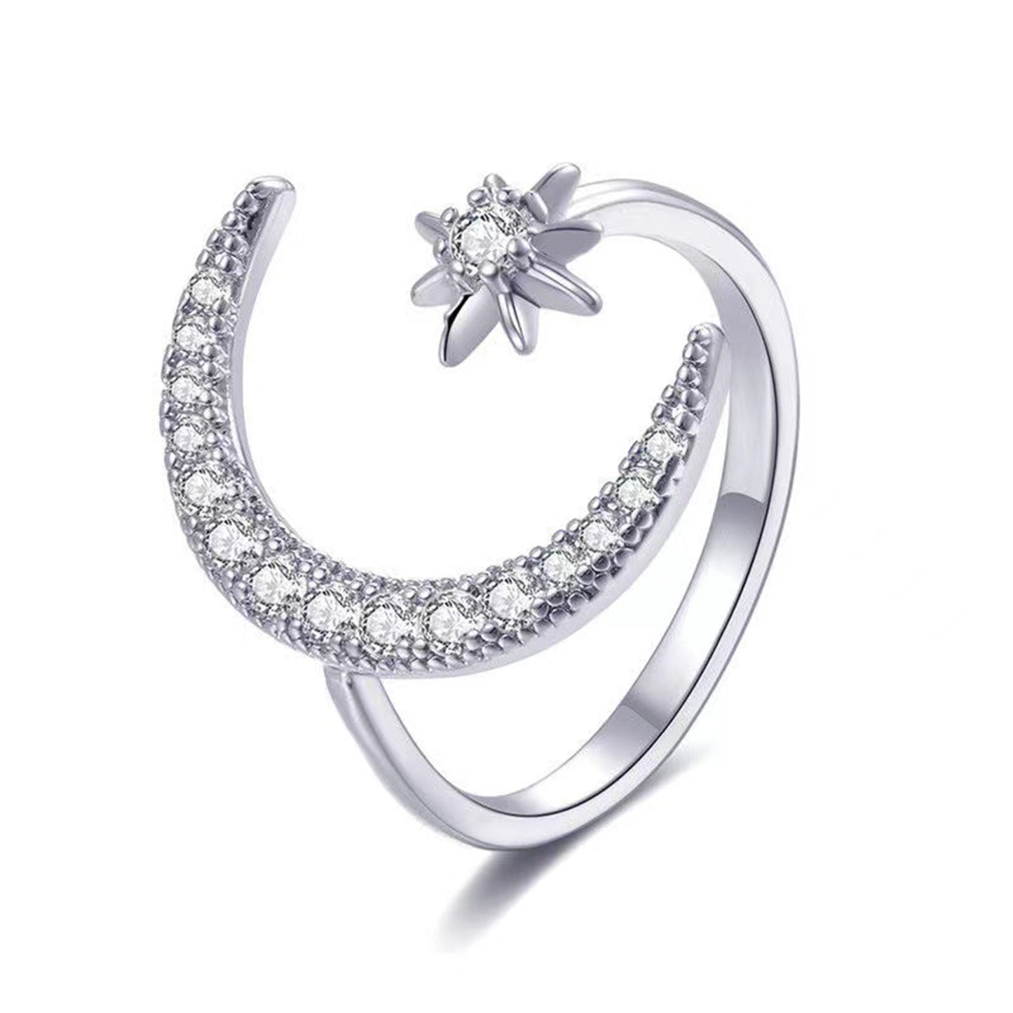 Alloy Crystal Gold Plated Multi-Layered Adjustable Ring - Quaworth
