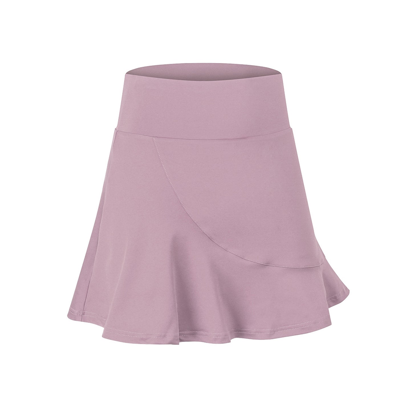 Solid Color High Rise Inner Pocket Sport Skort - Quaworth
