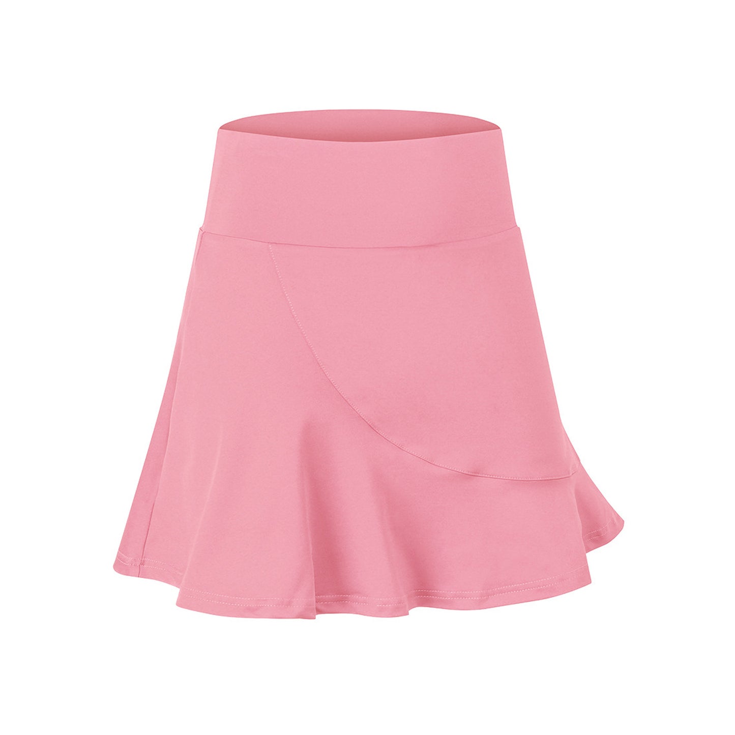 Solid Color High Rise Inner Pocket Sport Skort - Quaworth