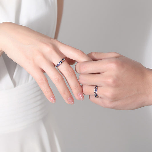 Sterling Silver Sun Moon Adjustable Ring - Quaworth