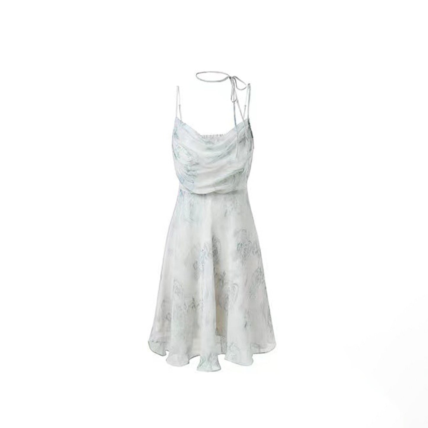 Floral Print Chiffon Midi A Line Slip Dress - Quaworth