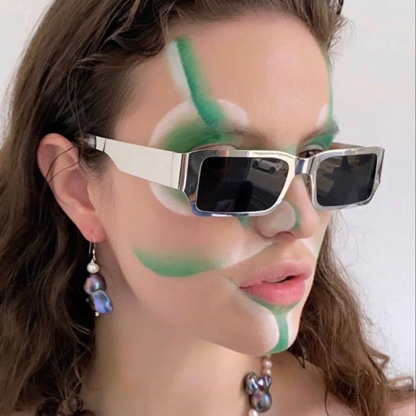 Metal Square Thick Full Frame Sunglasses - Quaworth