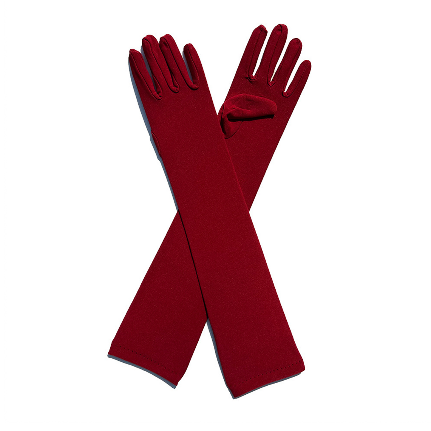 Milk Silk Solid Color Over Elbow Gloves - Quaworth