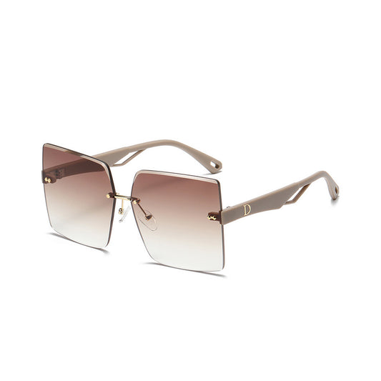 Rimless Square Lens Polarized Sunglasses - Quaworth