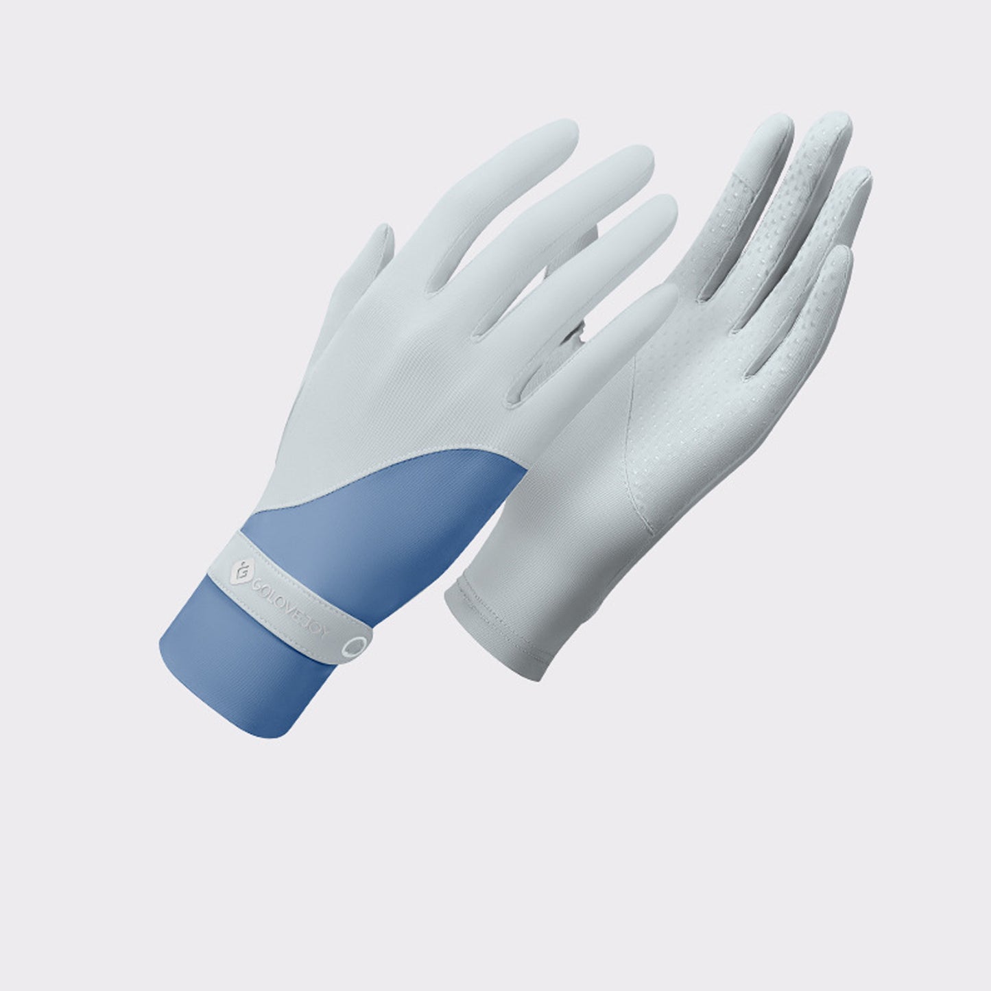 Split Color Sunscreen Silicon Nonslip Touchscreen Ice Silk Wrist Band Wrist Gloves - Quaworth