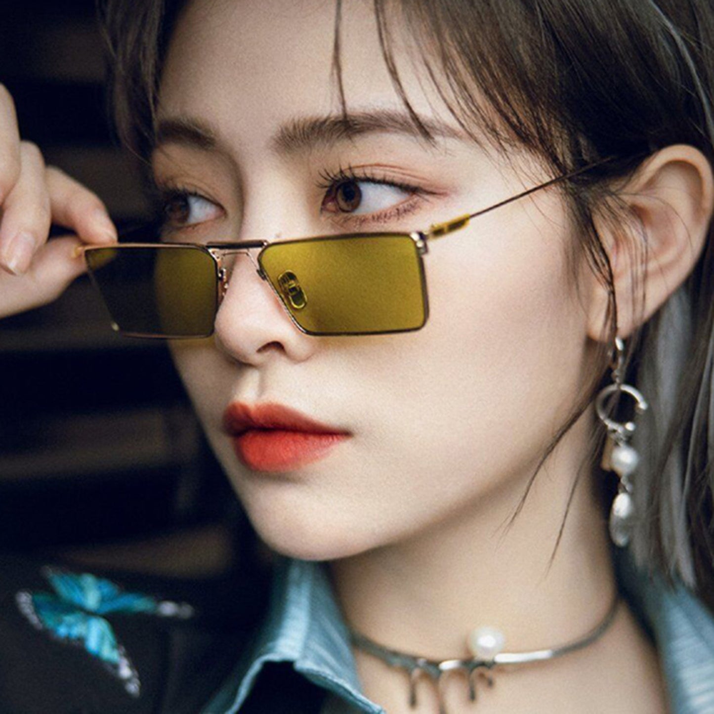 Metal Square Frame Sunglasses - Quaworth