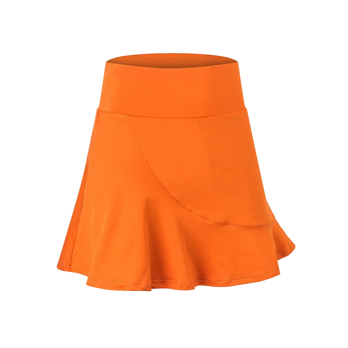 Solid Color High Rise Inner Pocket Sport Skort - Quaworth
