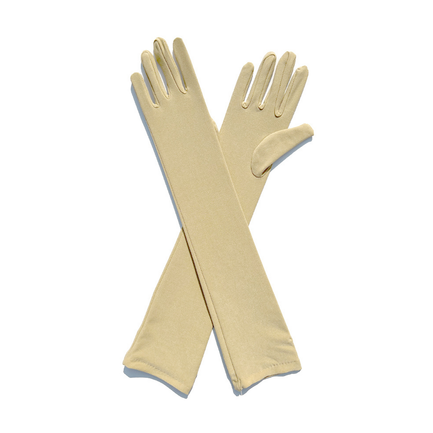 Milk Silk Solid Color Over Elbow Gloves - Quaworth