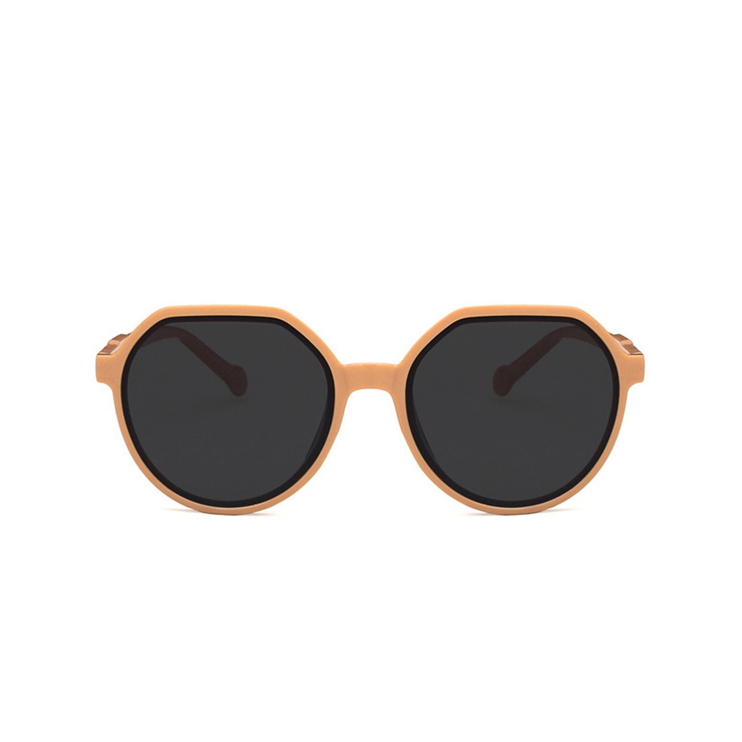 Round Flat Top Frame Sunglasses - Quaworth
