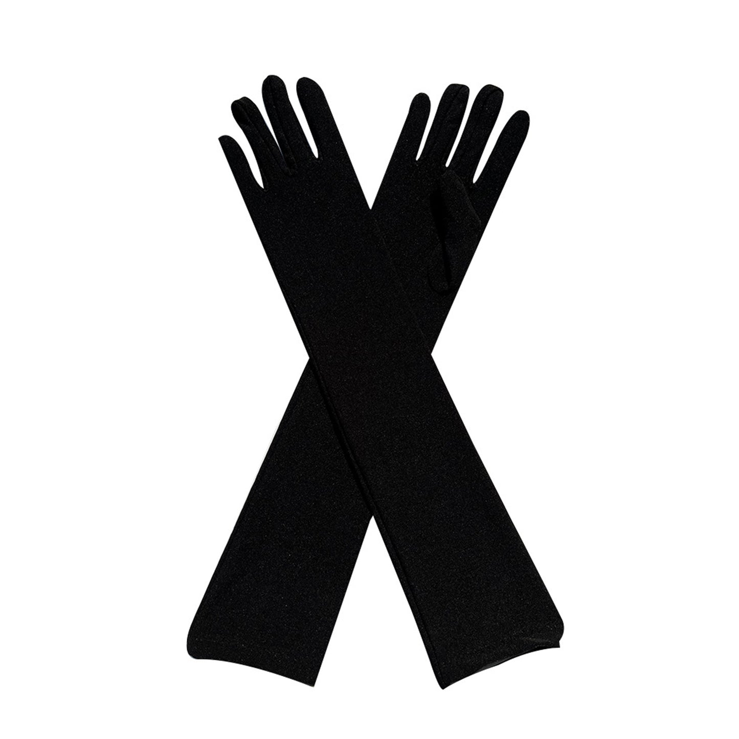 Milk Silk Solid Color Over Elbow Gloves - Quaworth