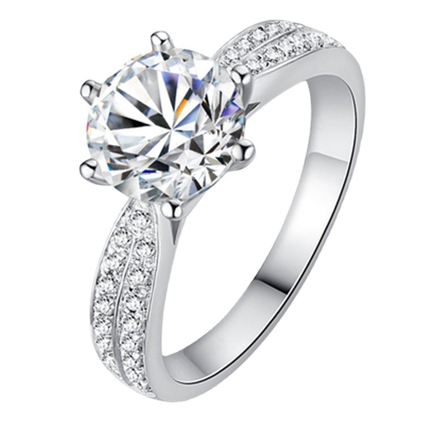 Moissanite Adjustable Open Band Ring - Quaworth