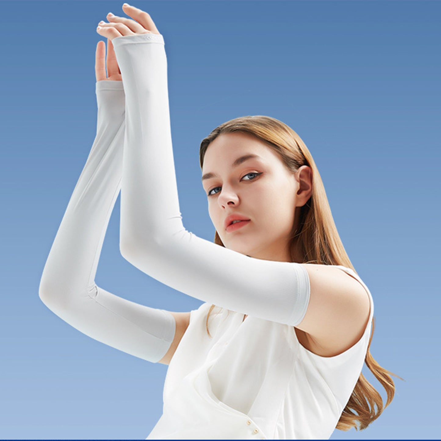 Ice Silk Cooling Sunscreen Arm Sleeves - Quaworth