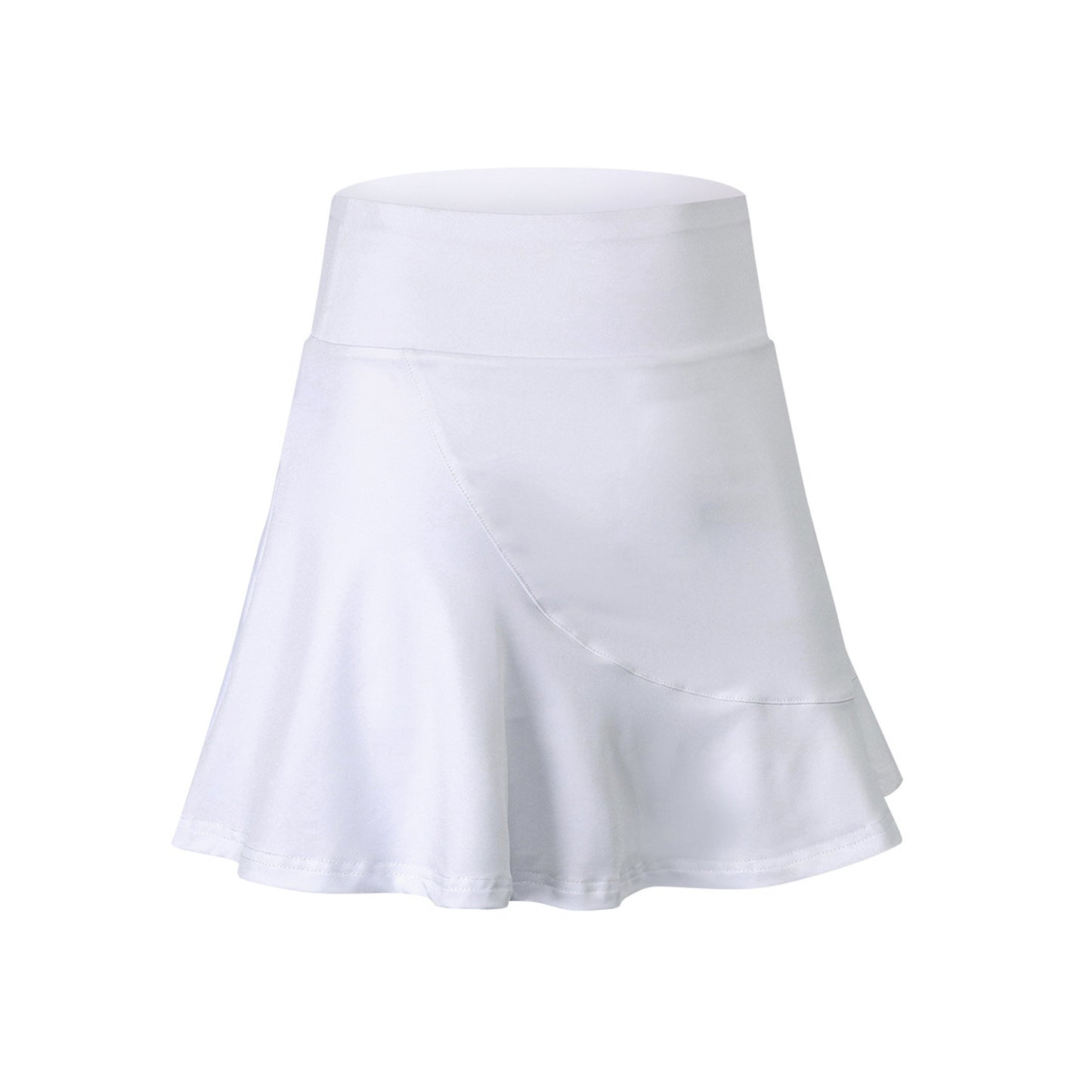 Solid Color High Rise Inner Pocket Sport Skort - Quaworth