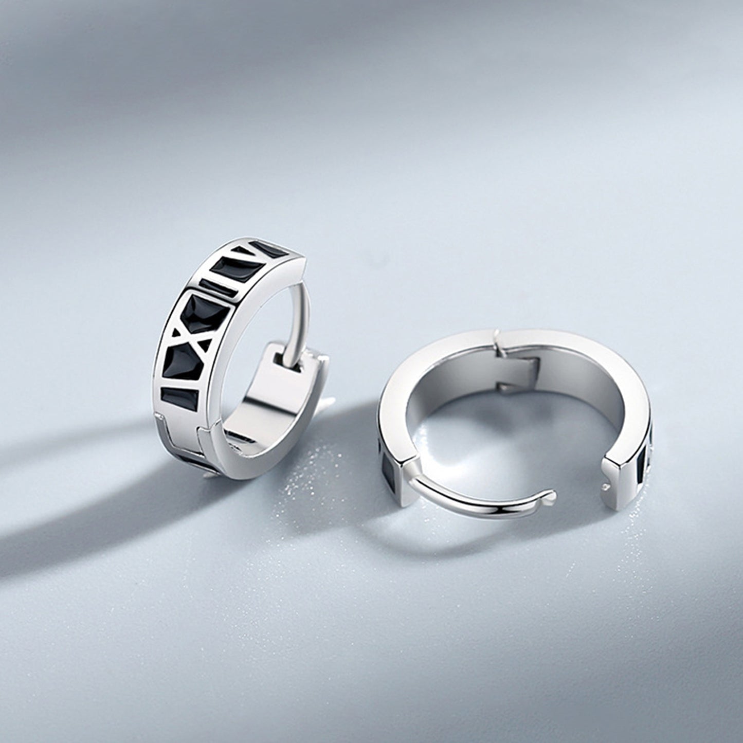 Sterling Silver Roman Numeral Earrings - Quaworth