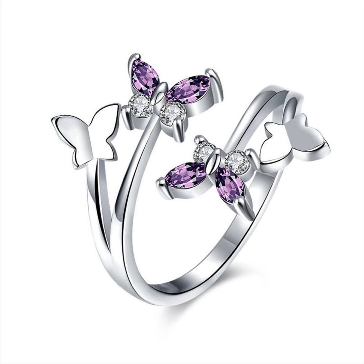Alloy Crystal Gold Plated Multi-Layered Adjustable Ring - Quaworth