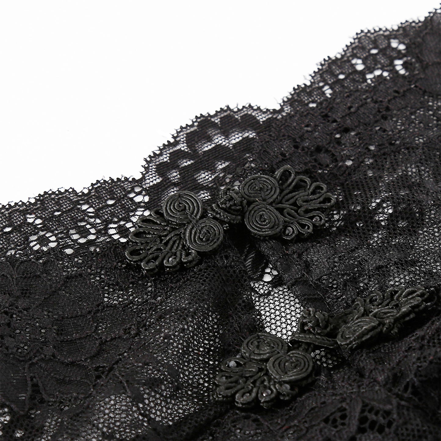 Lace Floral Embroidered Hood Mask - Quaworth