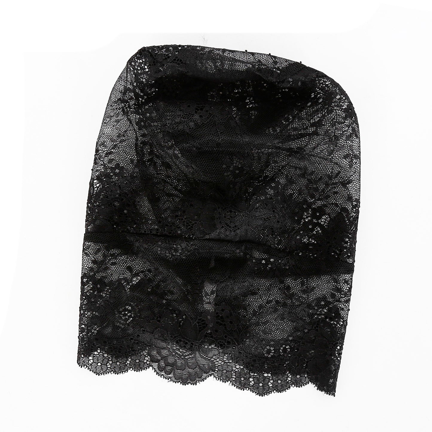 Lace Floral Embroidered Hood Mask - Quaworth