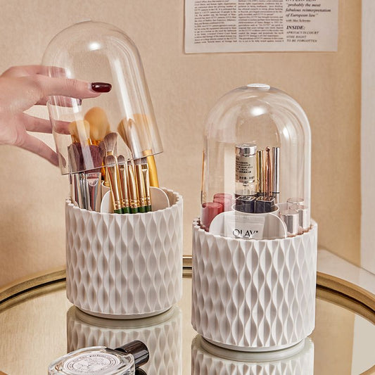 Rotating Large Capacity Transparent Makeup Storage Bucket - Quaworth