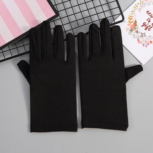 Milk Fiber Solid Color Wrist Gloves - Quaworth