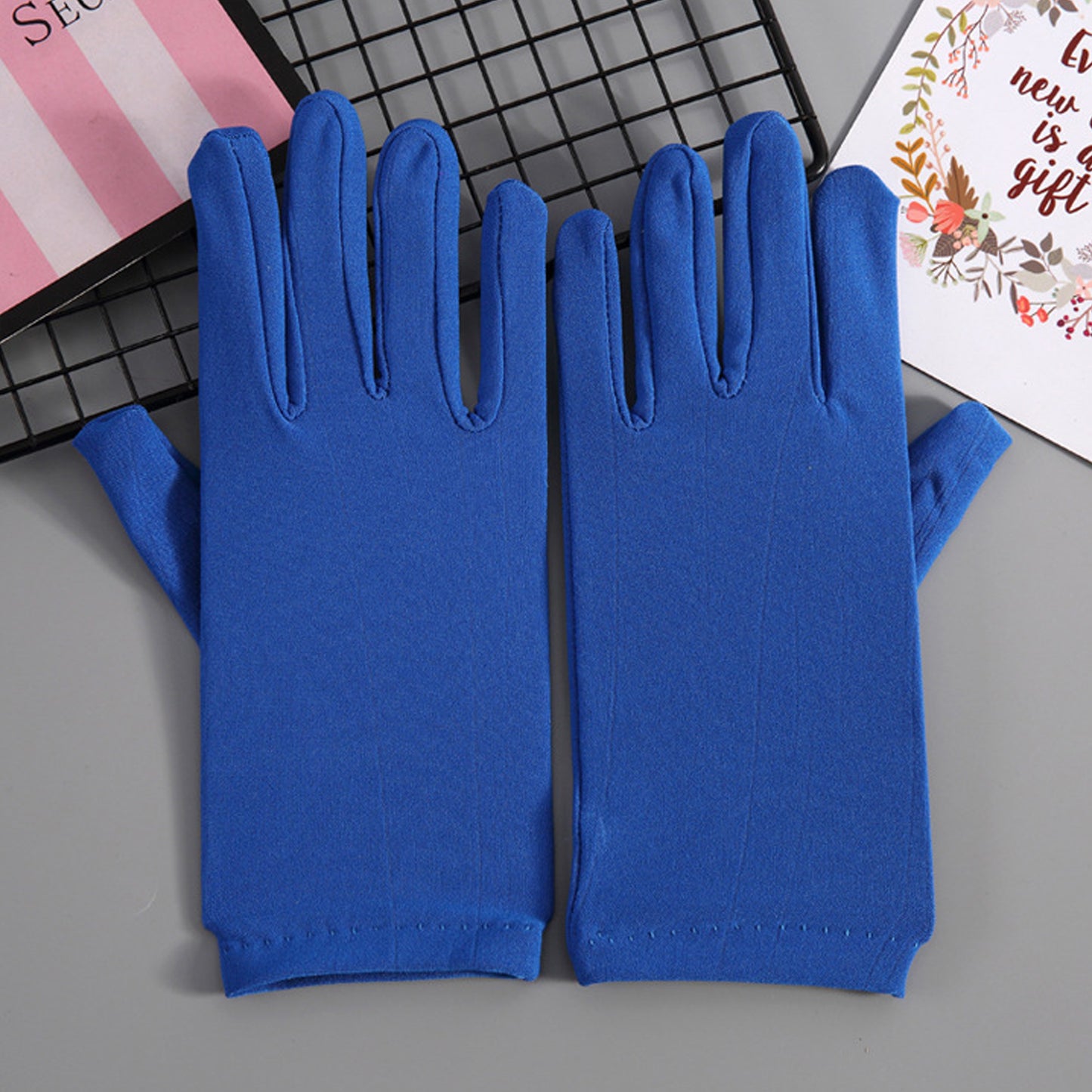 Milk Fiber Solid Color Wrist Gloves - Quaworth