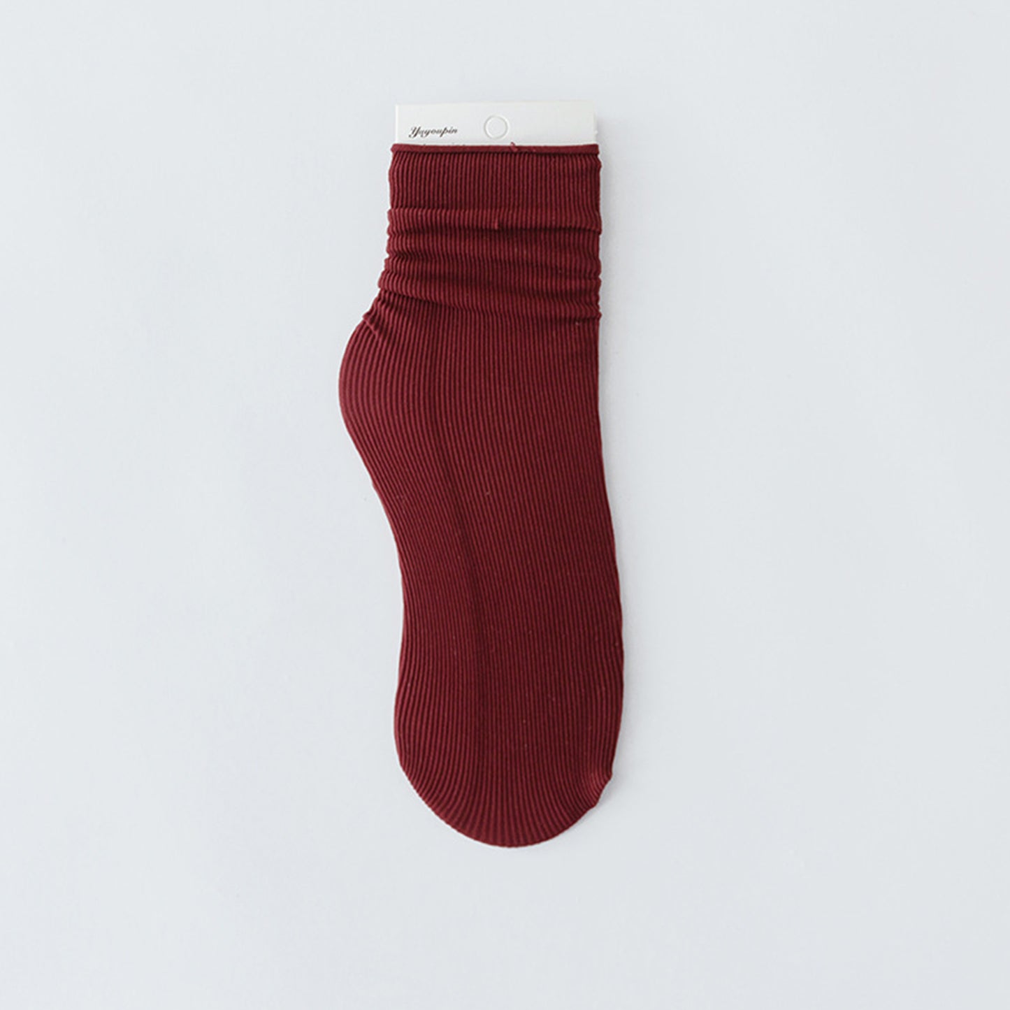 Solid Color Loose Crew Socks - Quaworth