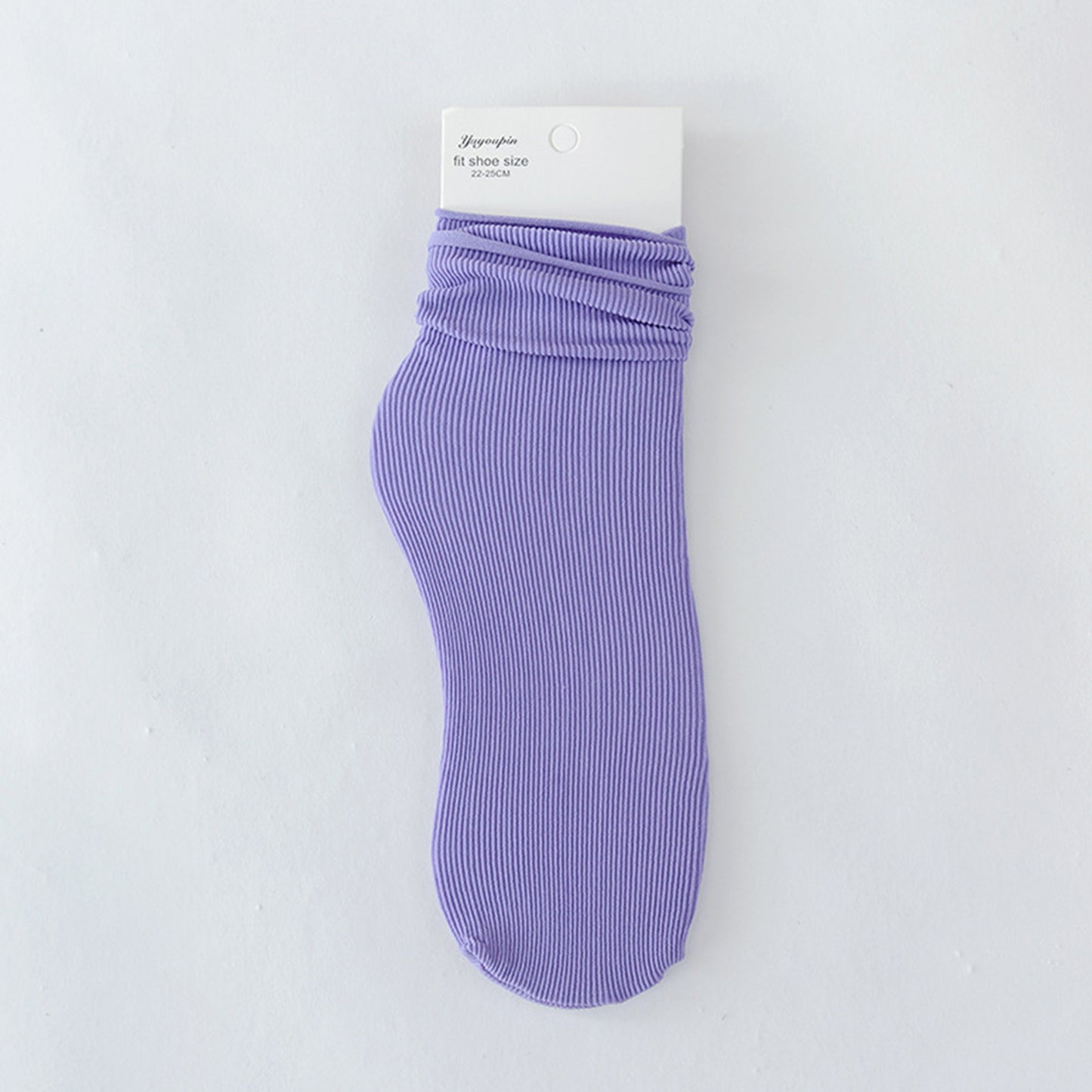 Solid Color Loose Crew Socks - Quaworth