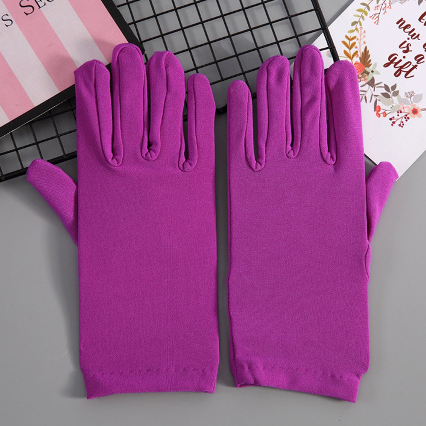 Milk Fiber Solid Color Wrist Gloves - Quaworth